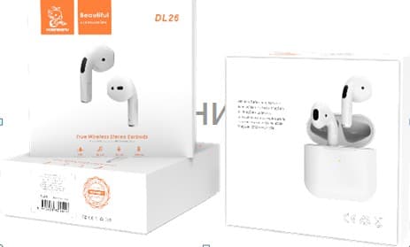 Main image of Denmen DL26 EARBUDS : базовый функционал , ВТ5.0 , емк. акб 25/200 mAh, 2 микр. (белый)