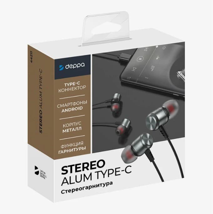 Main image of Deppa Stereo Alum Pro (серый) 44212