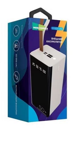 Main image of More Choice PB60-50 50000mAh 2USB 2.1A (белый)