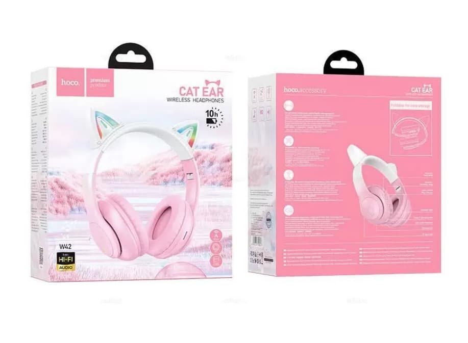 Main image of Hoco W42 Cat BT 5.3, 400mAh (розовый)