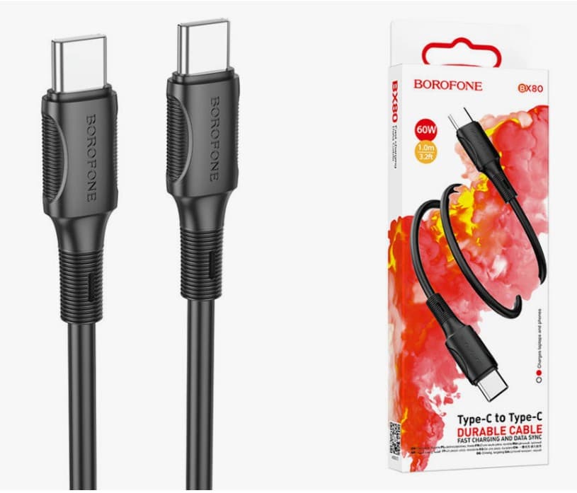 Main image of Borofone BX80 PD 60W 3A для Type-C (1м)