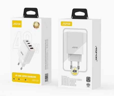 Main image of ASPOR A833 2USB+2PD 40W, 3.4A (белый)