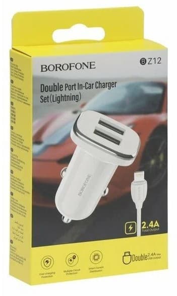 Main image of Borofone BZ12 2USB для Lightning (2.4A)