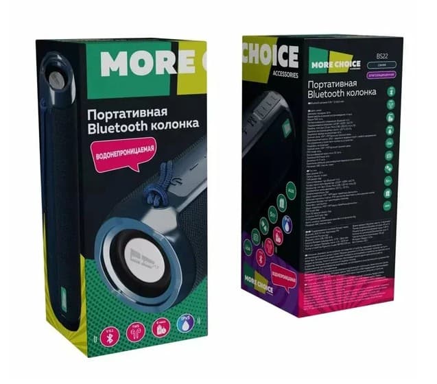 More Choice BS22 BT5.3 / 5W*2, 1800mAh (синий)
