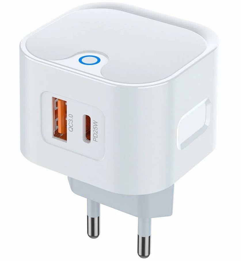 Main image of PERO TC21 1USB+PD  25W, QC3.0 быстрая зарядка
