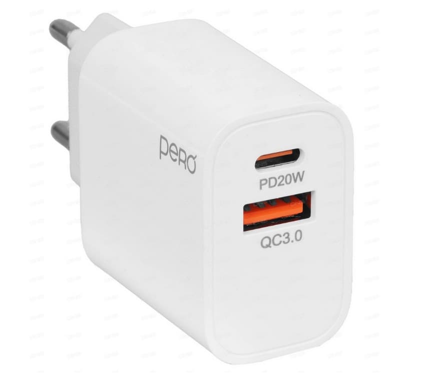 Main image of PERO TC24 1USB+PD 20W, QC3.0 быстрая зарядка