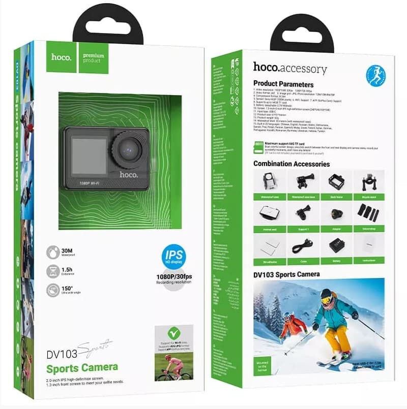 Main image of Hoco DV103 Wi-Fi/Ultra HD 4K/900mAh(черный)