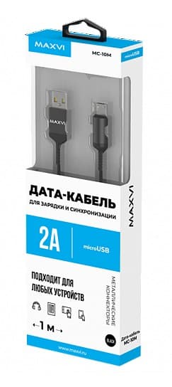 Maxvi MC-10M для MicroUSB 2.0A (1м)