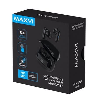 Maxvi MHF-120BT ANC+ENC (черный)
