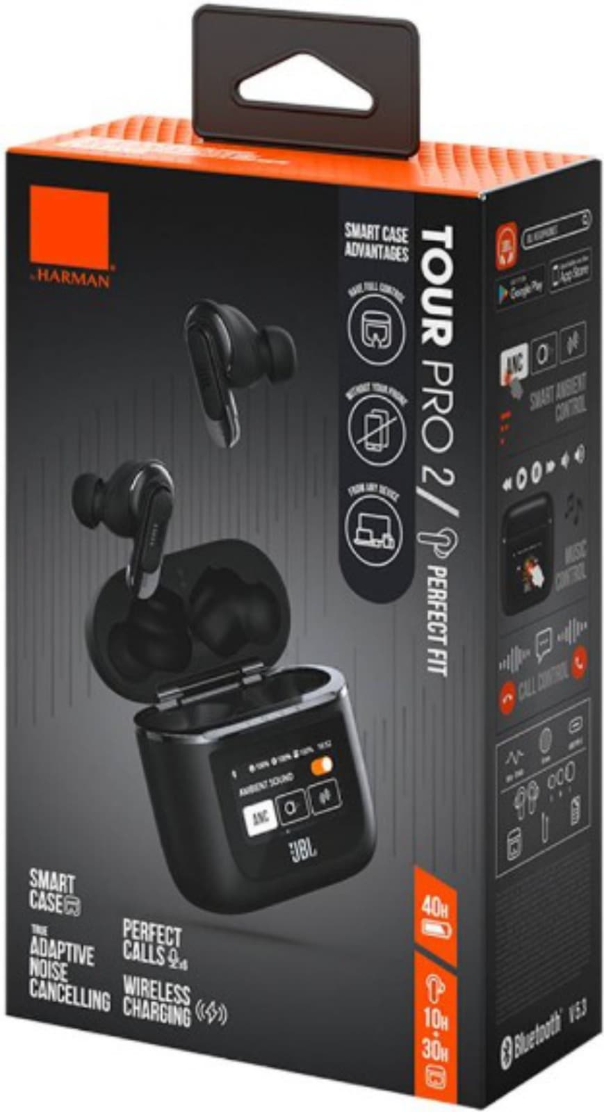 Main image of FCO Tour Pro2 : кейс с дисплеем , ANC+прозрачность ,BT 5.1, емк.акб 50/500, IPX5, 4 микр (черный),