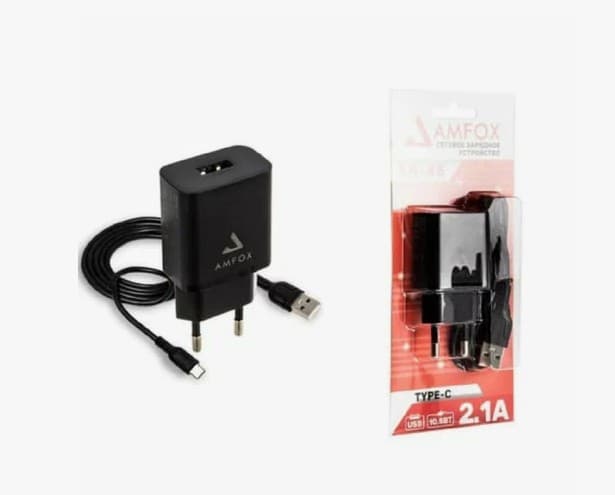AMFOX AH-45 1USB для Type-C (2.1A)