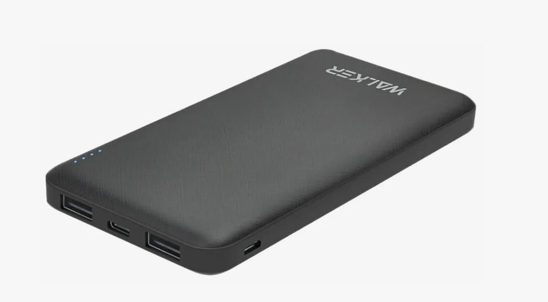 Main image of WALKER WB-410 10000mAh 2USB, 2.4A LED (черный)