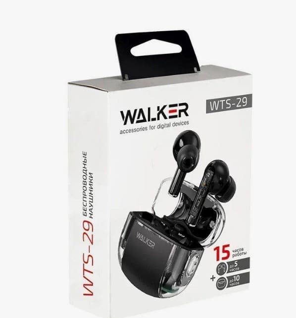 Main image of WALKER WTS-29: базовый функционал , ВТ5.3 , емк. акб 30/250 mAh, 2 микр. (черный)