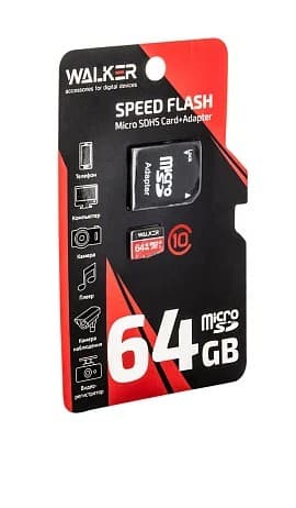 Main image of WALKER microSD 64Gb Class 10