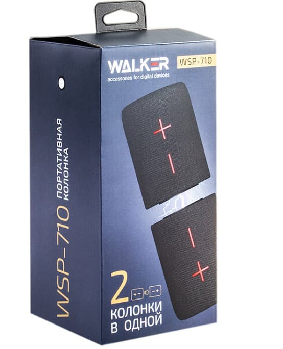 Main image of WALKER WSP-710 стереопара : 10W*2, BT5.0 , 2000 mAh*2 (серый)