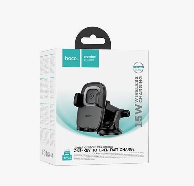 Main image of Hoco HW32 присоска, штанга беспр. зарядка 15W