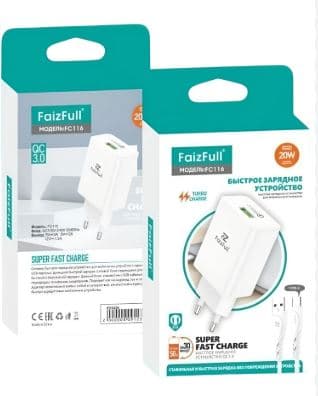 Main image of FaizFull FC116 для Type-C , 20W QC3.0 3A