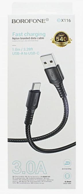 Main image of Borofone BX116 для Type-C 3A (1м)