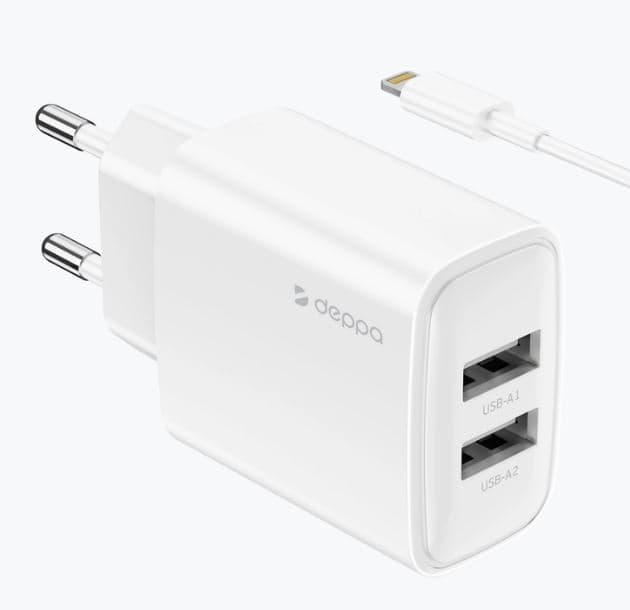 Main image of Deppa 2USB для Lightning (2.4А) 11488