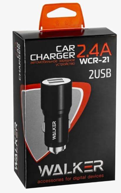 Main image of WALKER WCR-21 2USB /12W/ 2.4A для Type-C