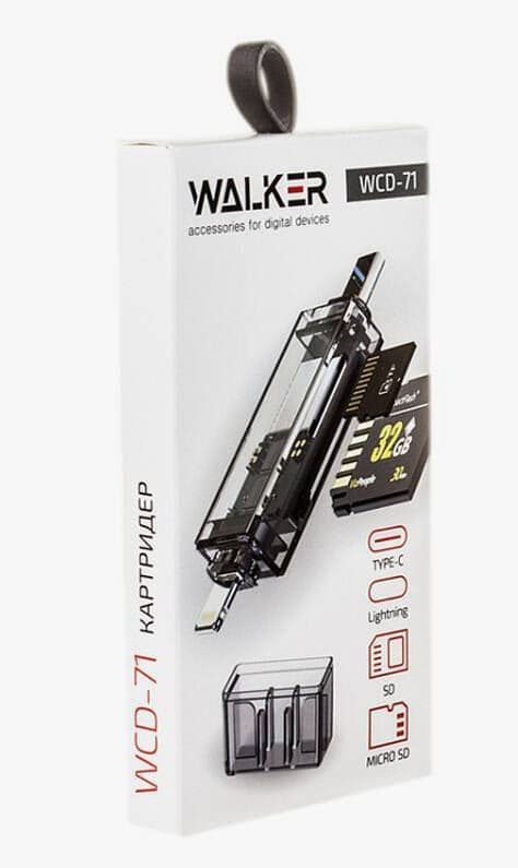 WALKER WCD-71 (sd/ microSD) Type-C-Lightning