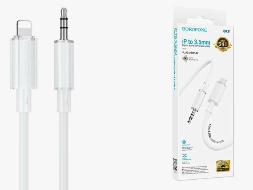 Borofone BL21 Lightning>AUX (1м)