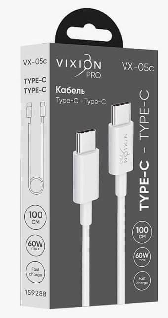 Main image of Vixion VX-05c для Type-C, 3A/60W (1м)