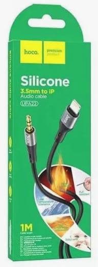 Hoco UPA22 Lightning>AUX (1м) (черный)