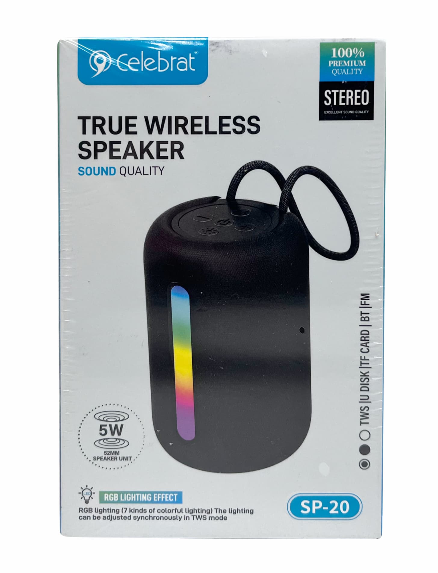 Main image of Celebrat SP-20 RGB BT5.3 / 5W /1200mAh (серый)