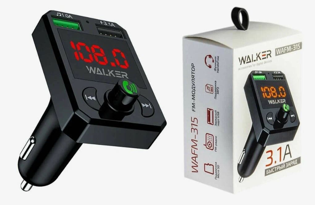 Main image of WALKER WAFM-315 2USB 3A Bluetooth 5.3