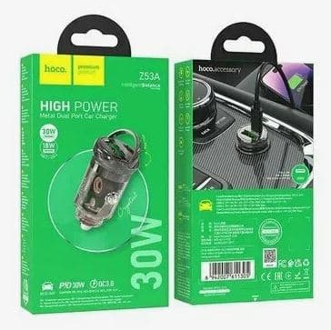 Main image of Hoco Z53A  PD30W+QC3.0 быстрая зарядка (черный)