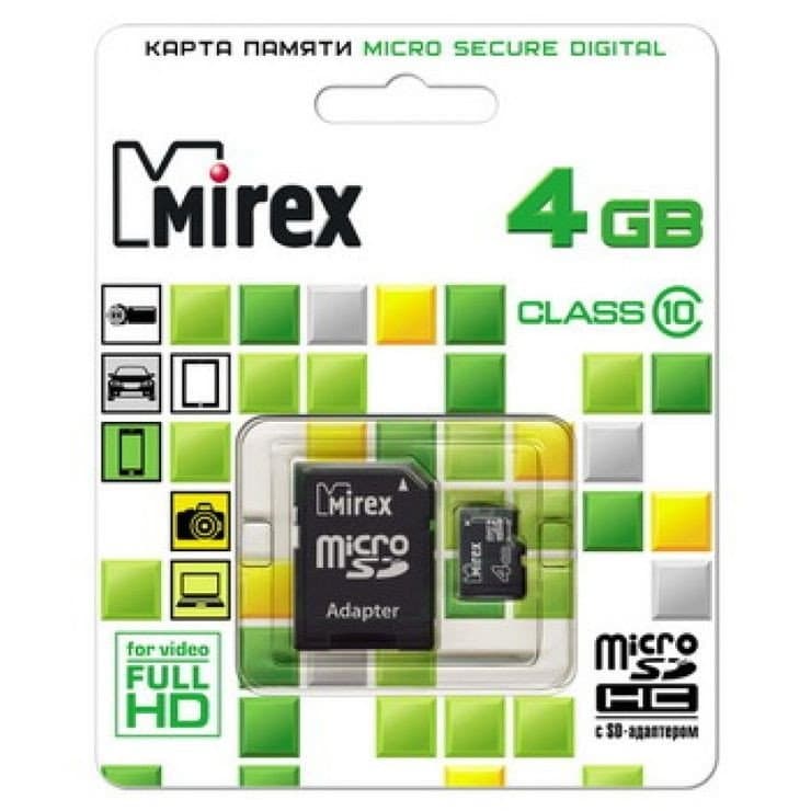Main image of Mirex microSD 4Gb Class 10
