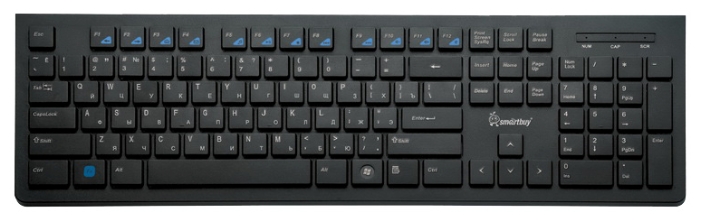 SmartBuy Клавиатура проводная мультимедийная Slim 206 USB Black (SBK-206US-K)