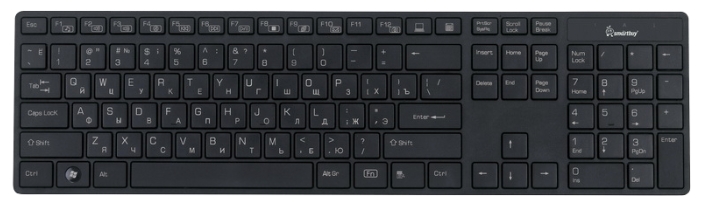 SmartBuy Клавиатура проводная мультимедийная Slim (SBK-204US-K)